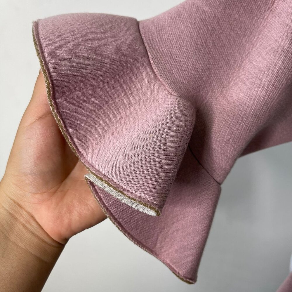 Fendi Kid's Pink Flowy A-Line Ruffle Long Sleeve Dress Size 6 Years - Picture 12 of 14